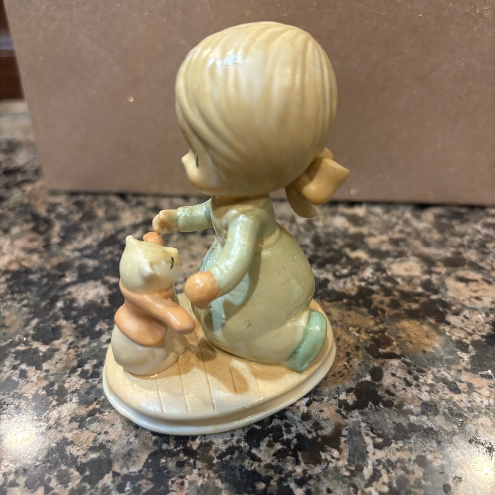 Adorable Lefton China Child with Bear Figurine 03218 - Picture 2 of 5